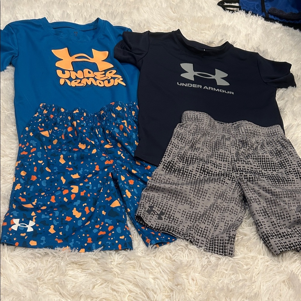 Under Armour Boys Athletic Tee and Short Sets